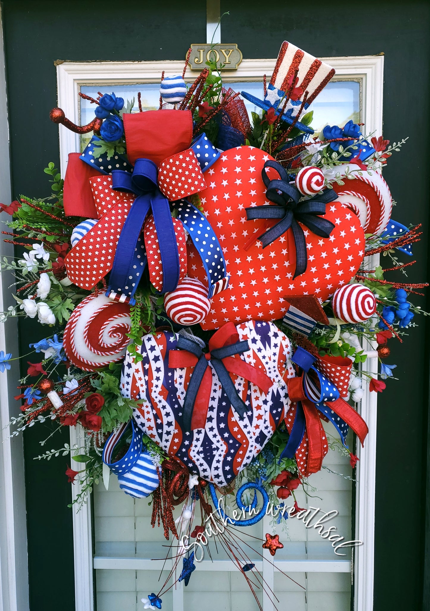 July 4th Patriotic Door Wreath- Patriotic Heart