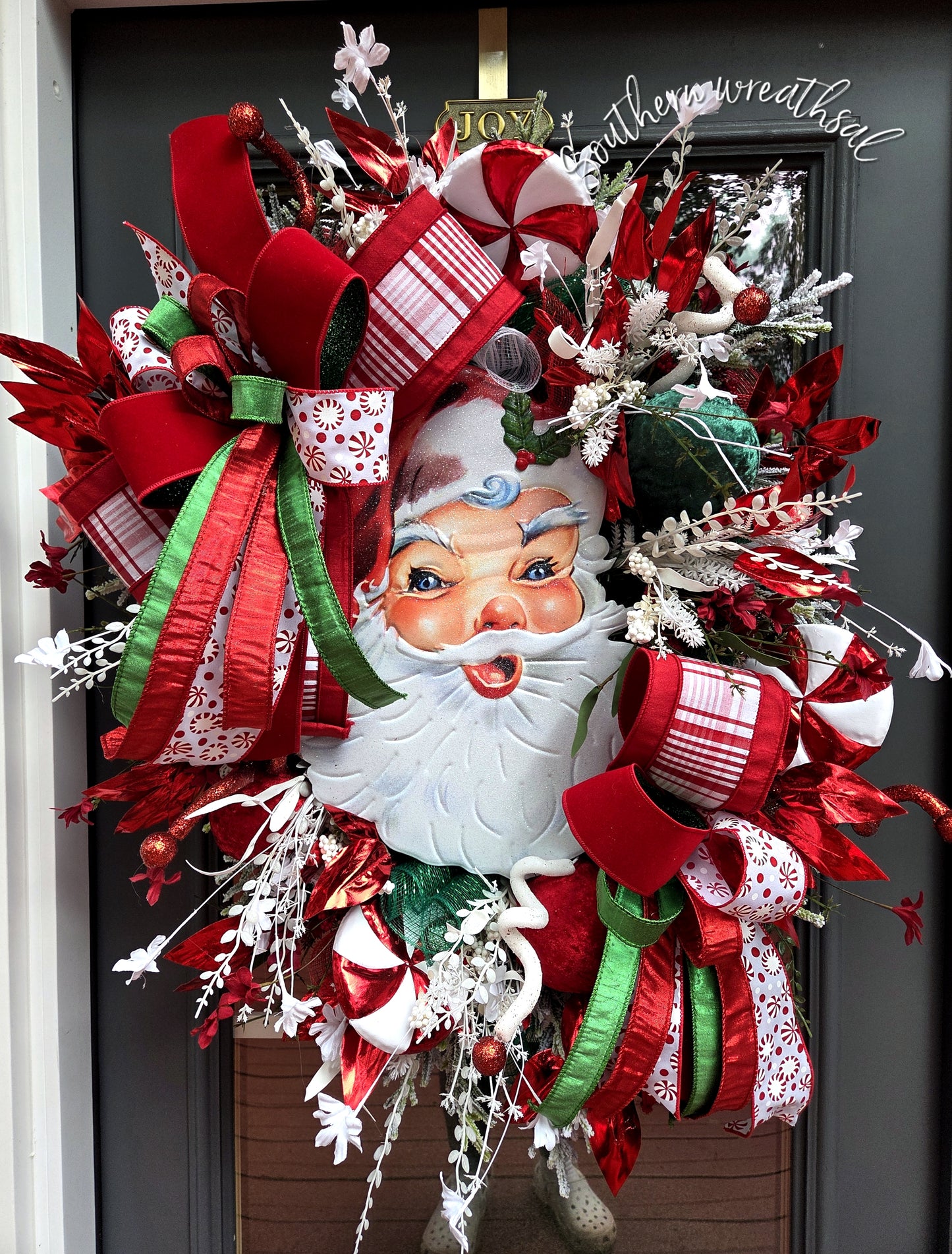 Vintage Christmas Santa Deluxe Wreath