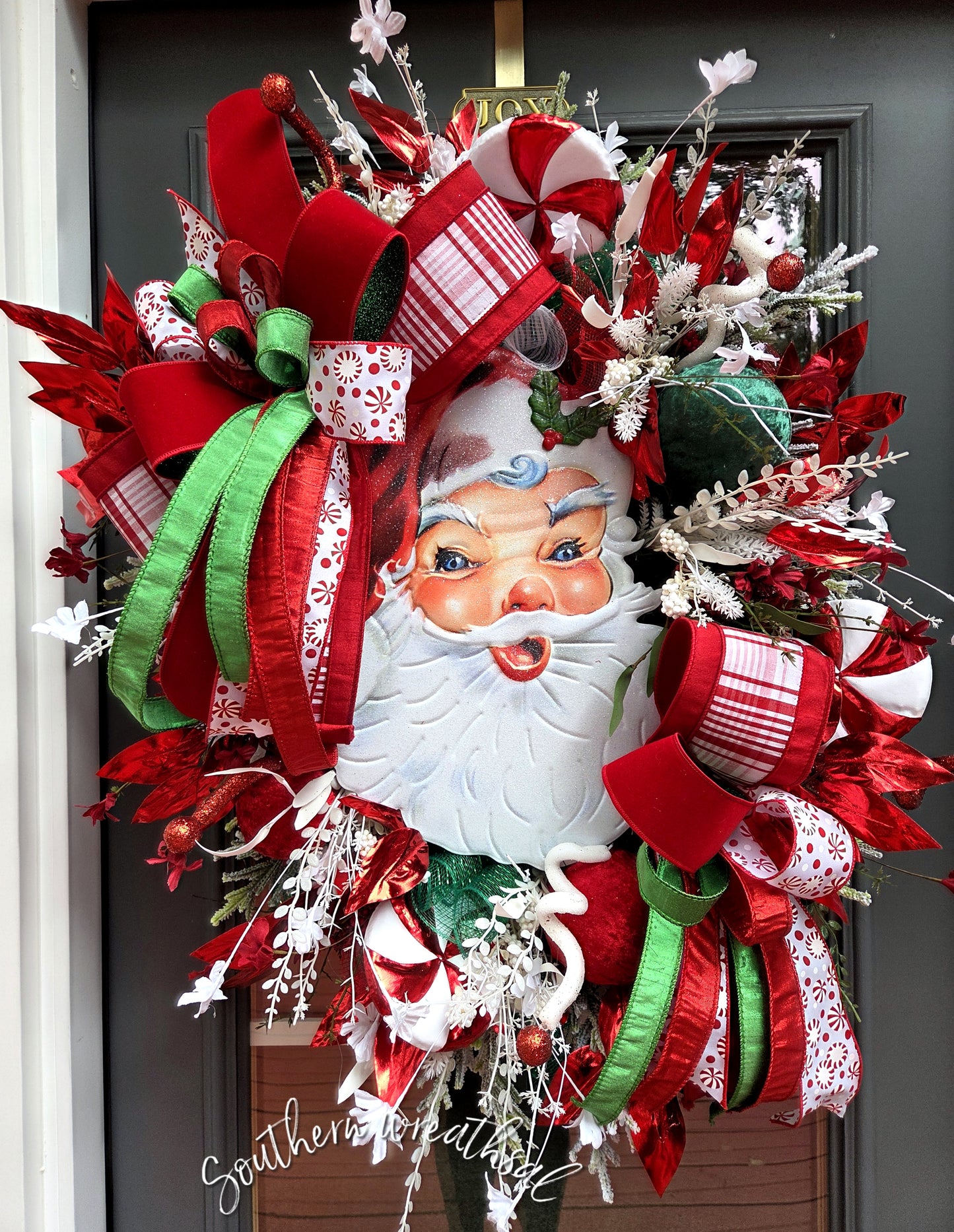 Vintage Christmas Santa Deluxe Wreath