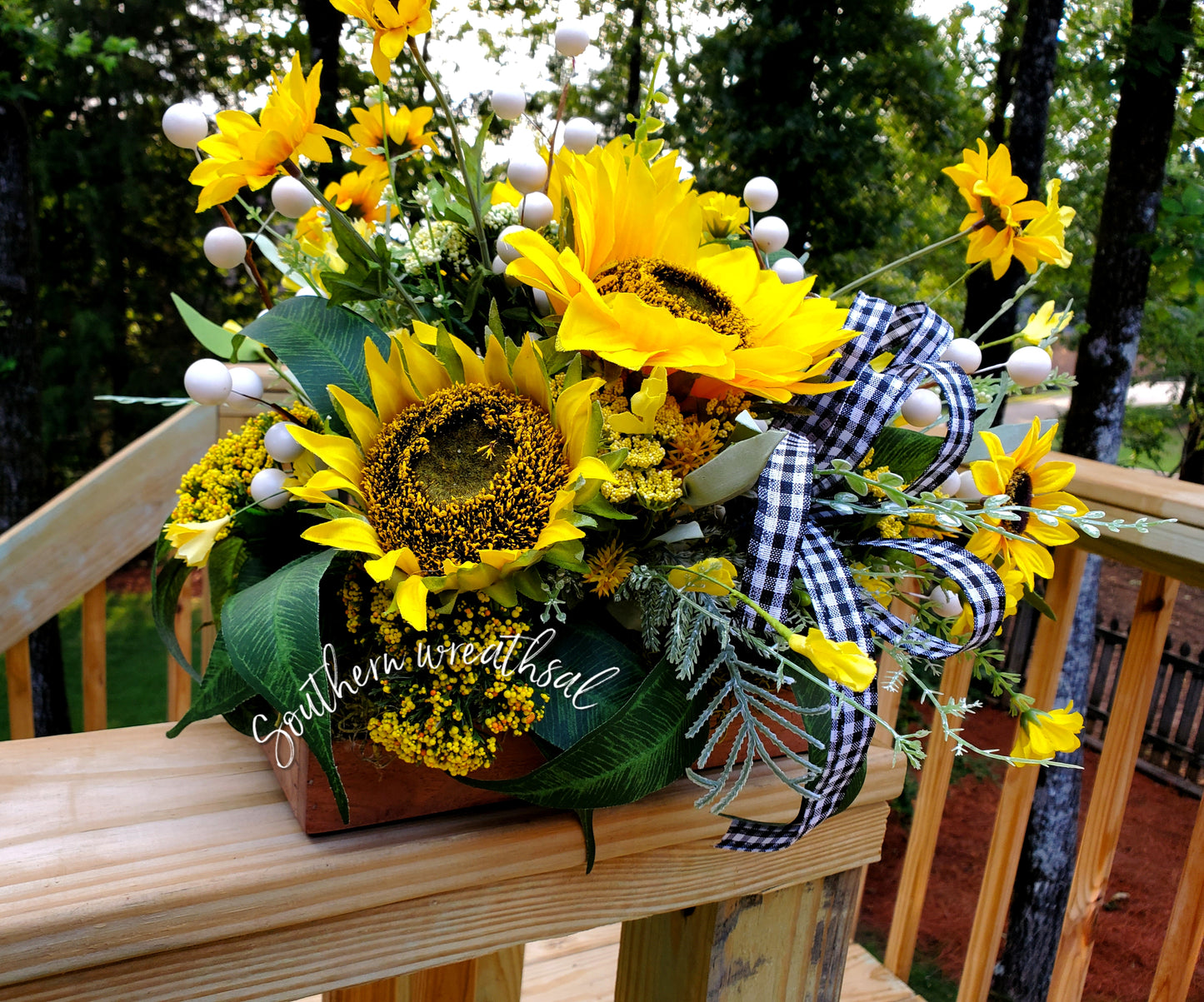 Yellow Sunflower Summer Farmhouse Arrangement