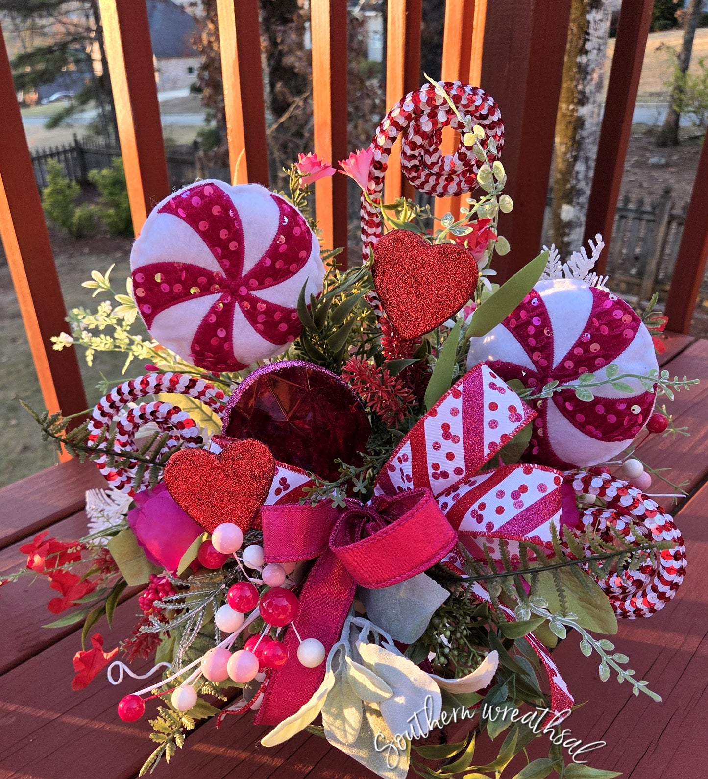 Valentine's Day Deluxe Centerpiece- Jewels and Hearts