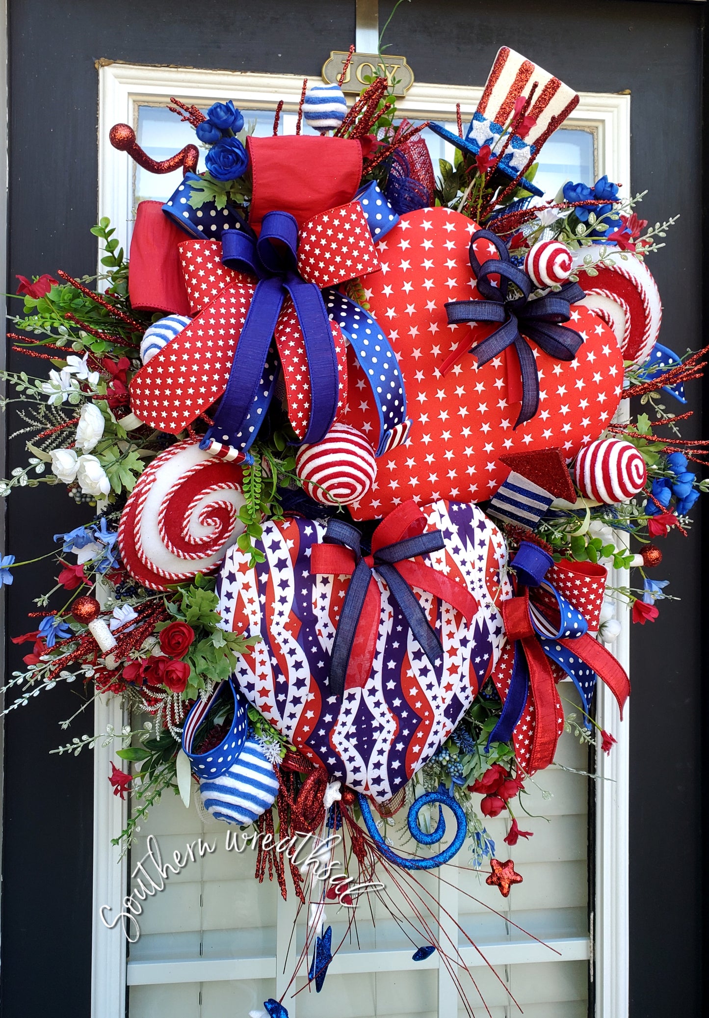 July 4th Patriotic Door Wreath- Patriotic Heart