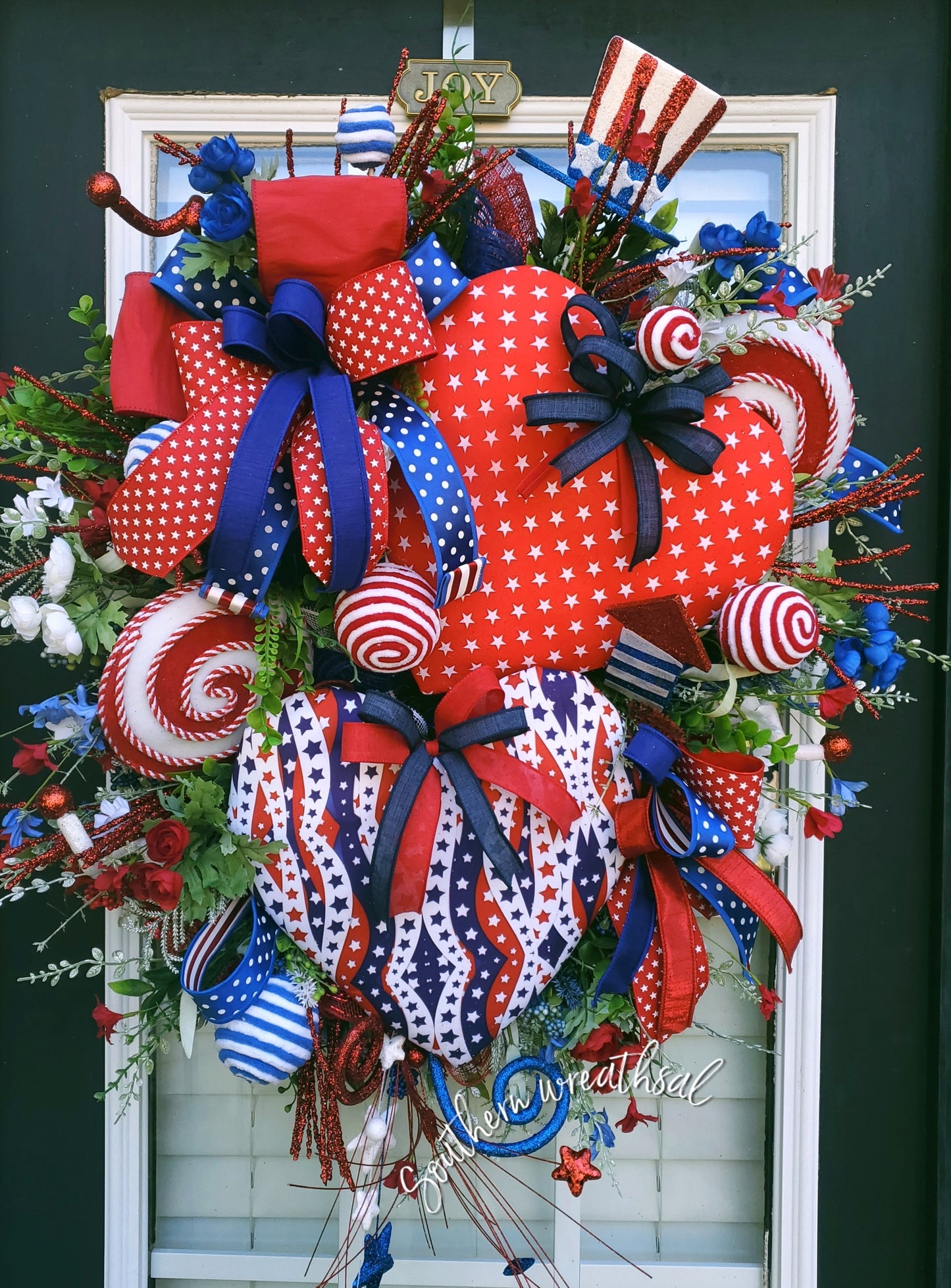 July 4th Patriotic Door Wreath- Patriotic Heart