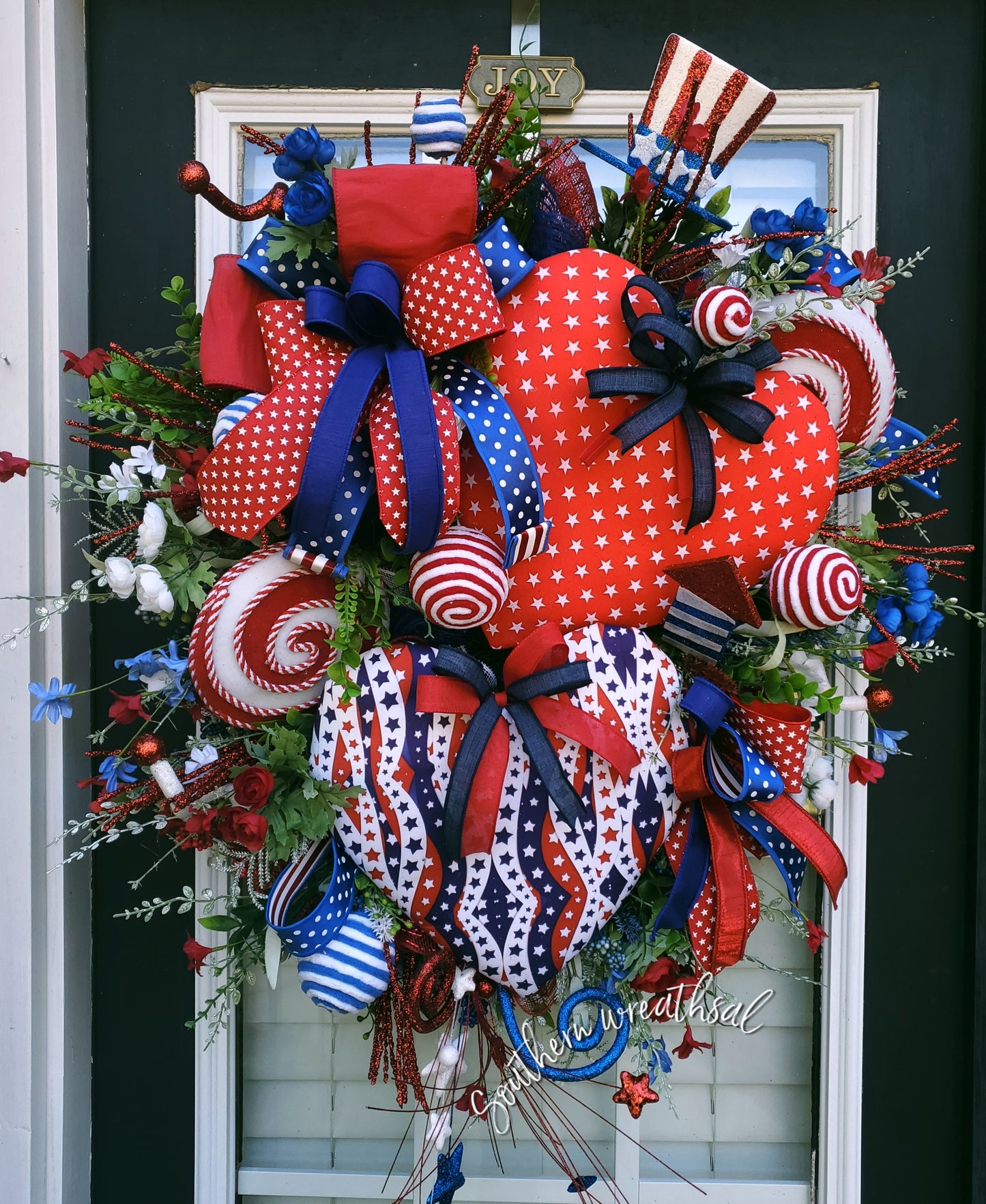 July 4th Patriotic Door Wreath- Patriotic Heart