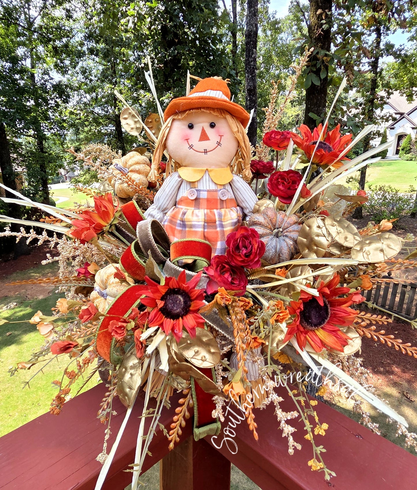 Fall Scarecrow Thanksgiving Arrangement