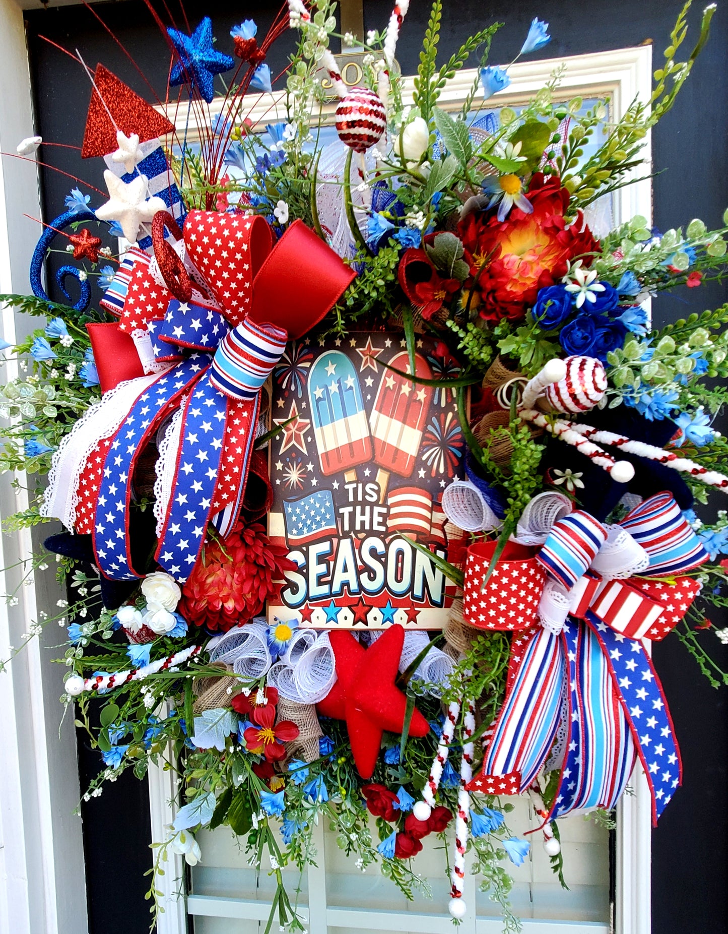Patriotic Popsicle July 4th Deluxe Wreath