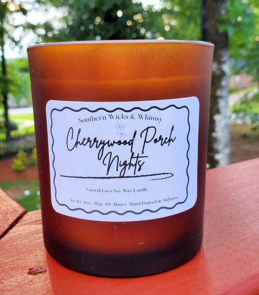 Cherrywood Porch Nights Luxe 8oz Candle - Pipe Tobacco Nostalgia