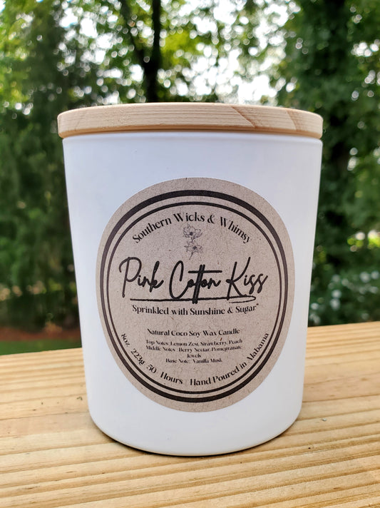 Blush Whispers on a Southern Breeze | Pink Cotton Candy Deluxe Soy Candle