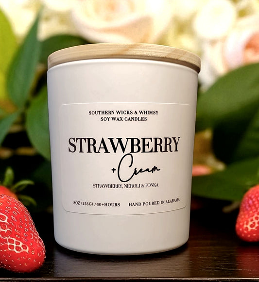 Strawberry & Cream 10oz Luxe Soy Candle