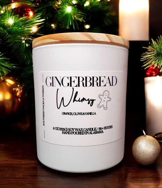 Holiday Collection- Gingerbread Whimsy Christmas Luxe Soy Candle 10oz