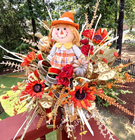 Fall Scarecrow Thanksgiving Arrangement
