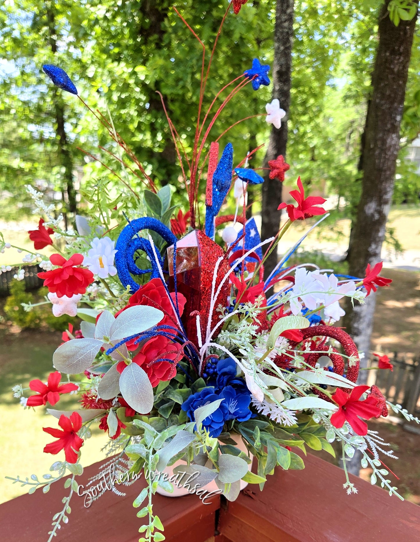 Patriotic Fireworks Floral Arrangement