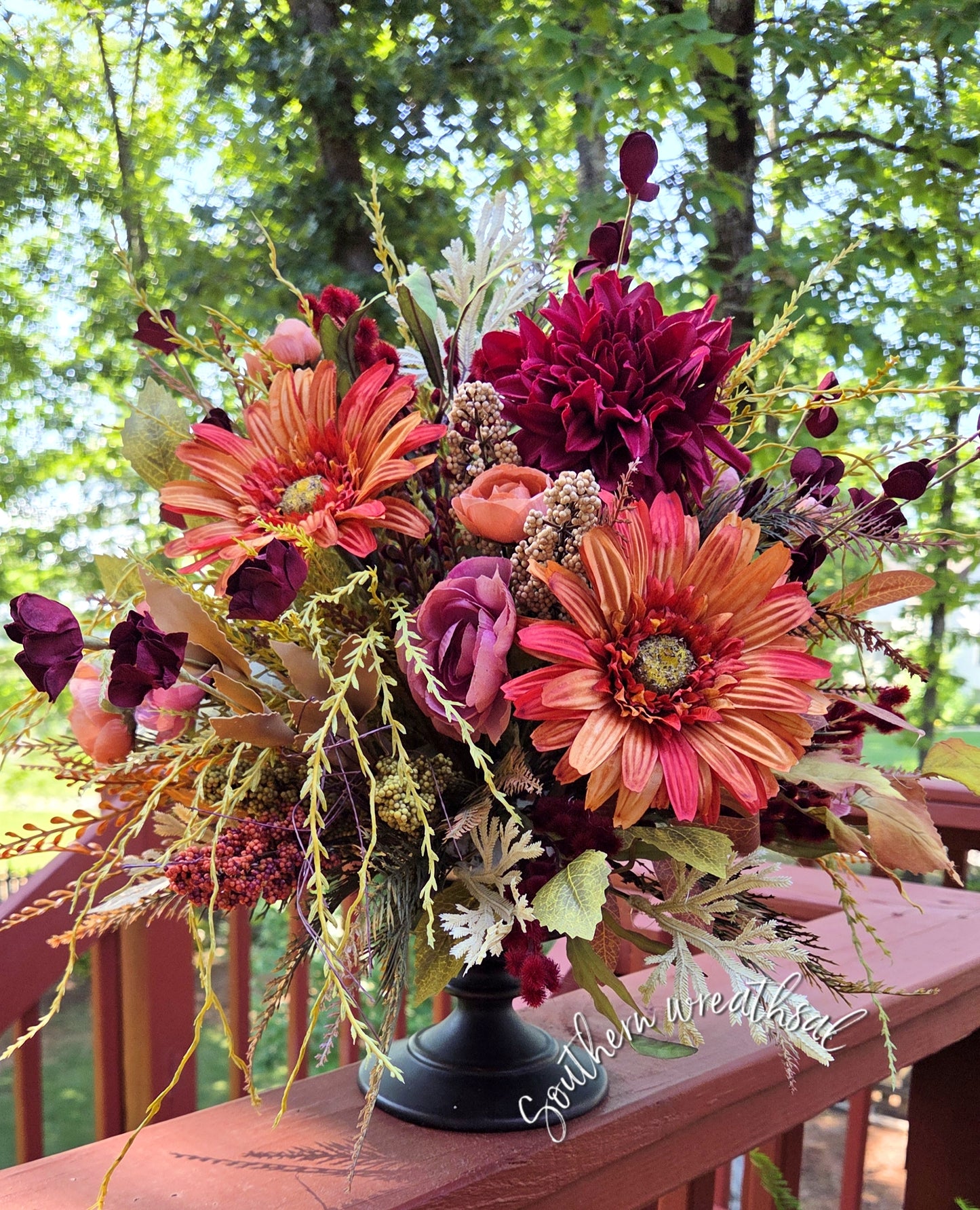 Elegant Fall Arrangement, Autumn Centerpiece,  Thanksgiving Arrangement