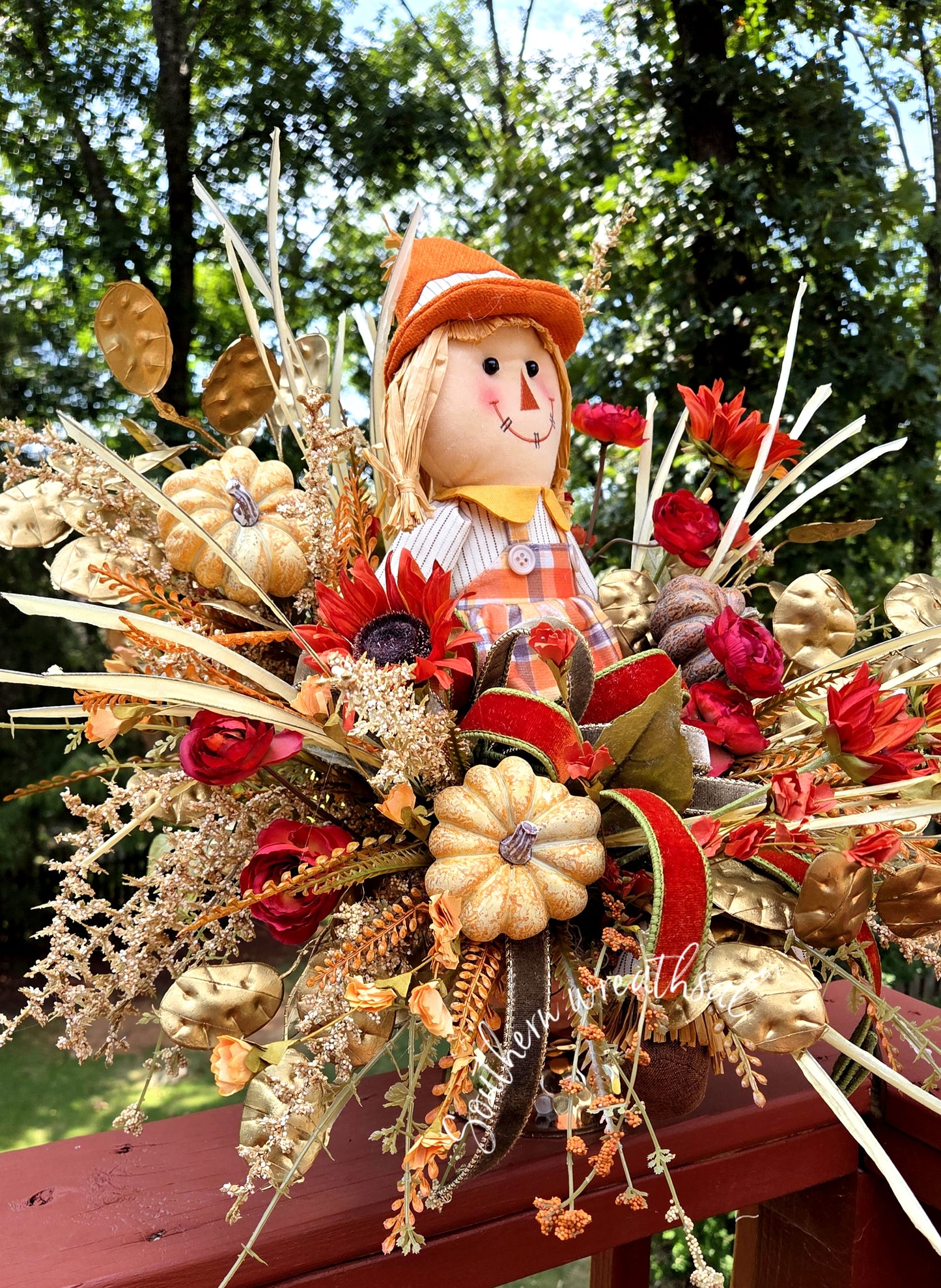 Fall Scarecrow Thanksgiving Arrangement