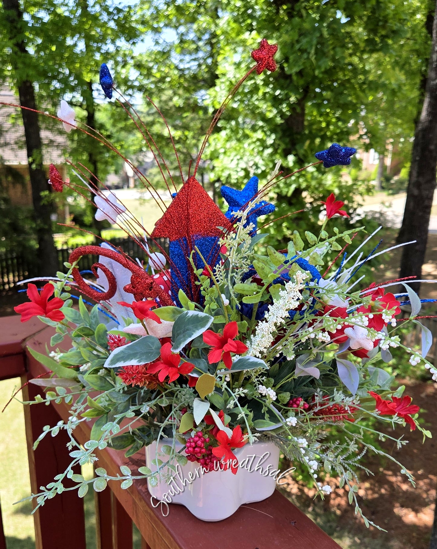 Patriotic Fireworks Floral Arrangement