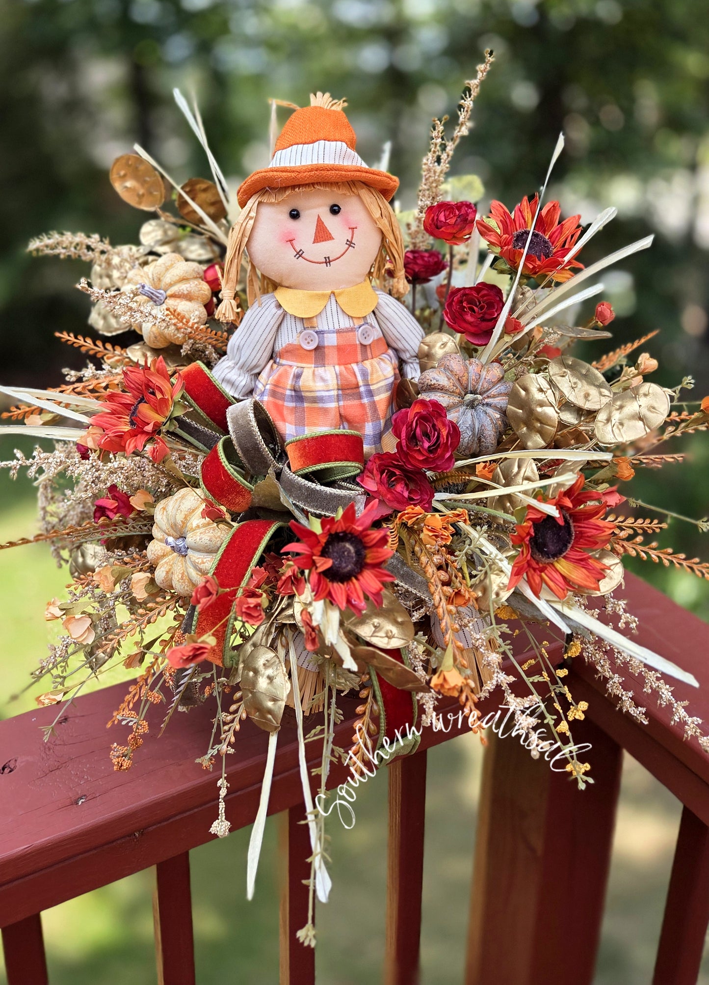 Fall Scarecrow Thanksgiving Arrangement
