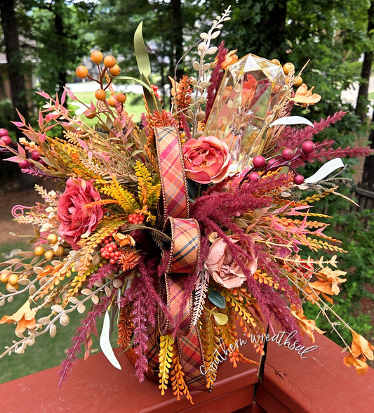Elegant Fall Champagne Jewel Orange Peony Arrangement