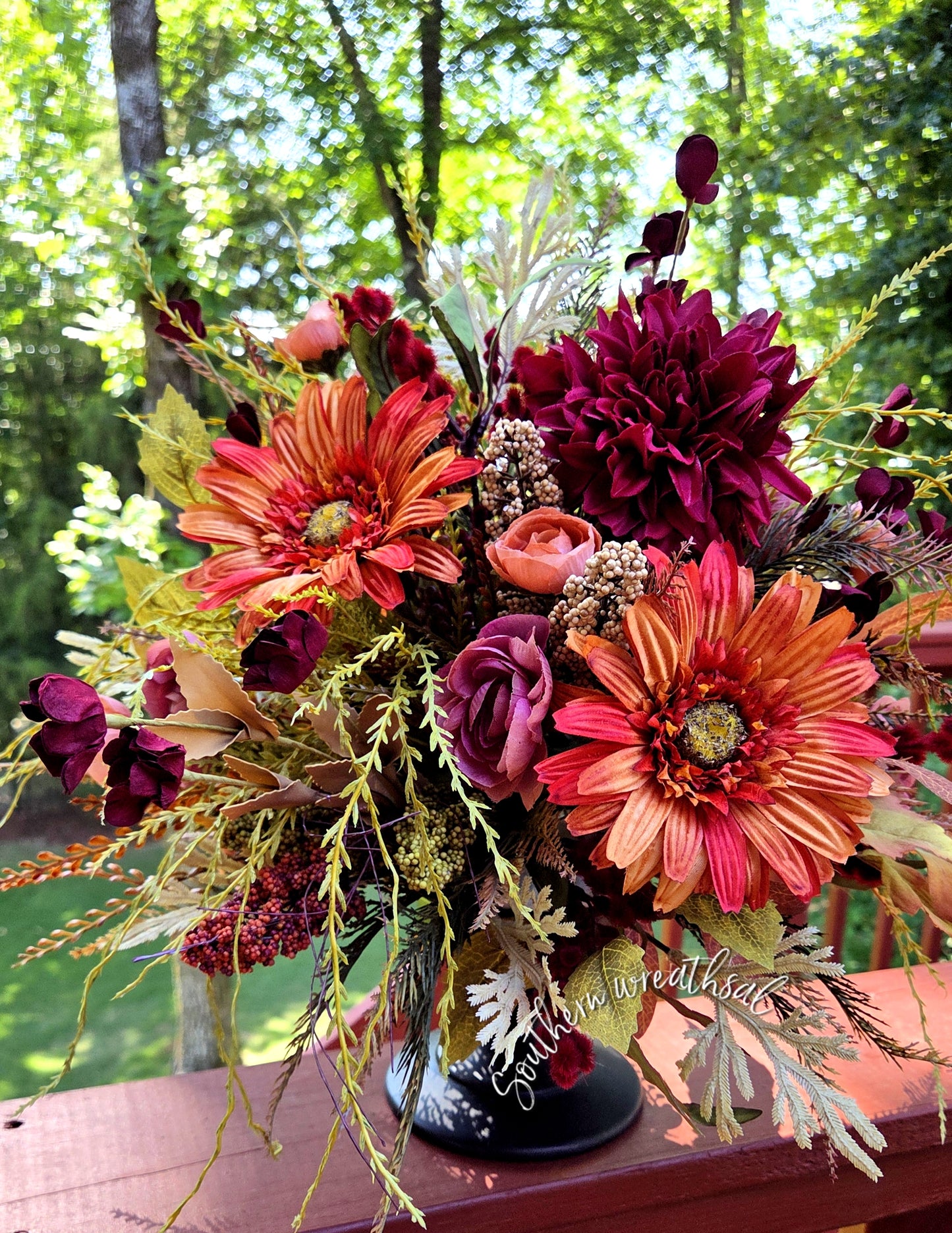 Elegant Fall Arrangement, Autumn Centerpiece,  Thanksgiving Arrangement