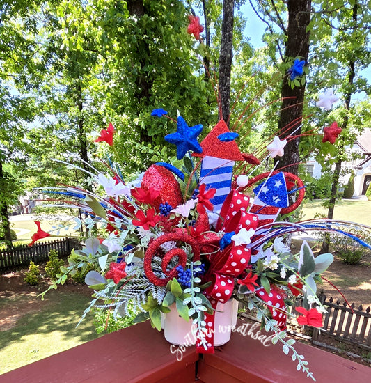 Patriotic Fireworks Floral Arrangement