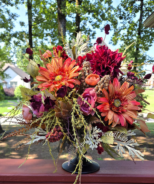 Elegant Fall Arrangement, Autumn Centerpiece,  Thanksgiving Arrangement