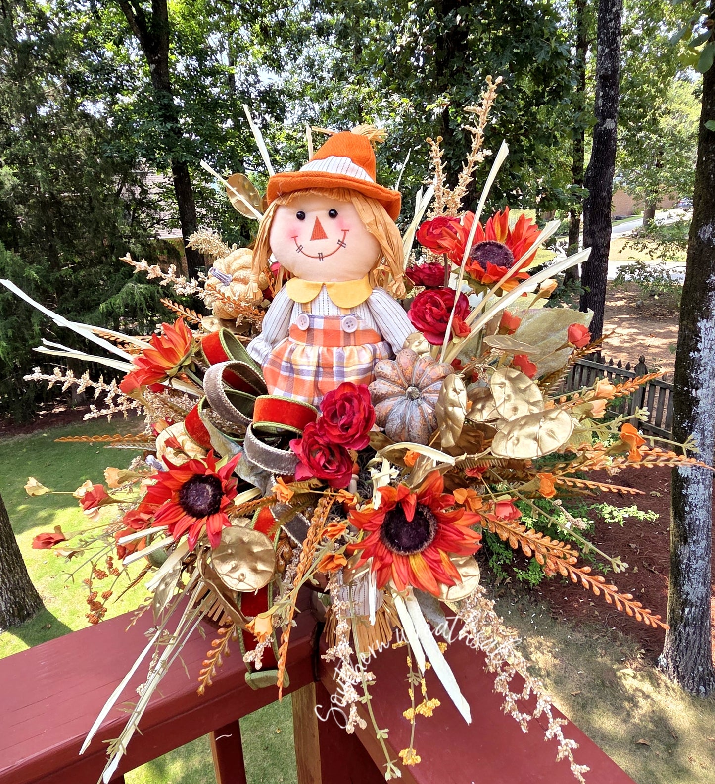 Fall Scarecrow Thanksgiving Arrangement